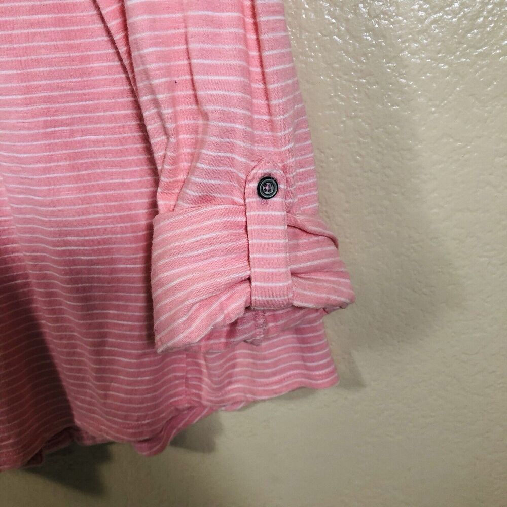 Sonoma Pink Collared Button Up With Pockets 100% Cotton - Picture 5 of 10